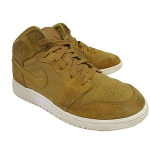 NIKE Air Jordan 1 Youth 2017 Golden Harvest Mid SNEAKERS / SHOES Sz 6Y